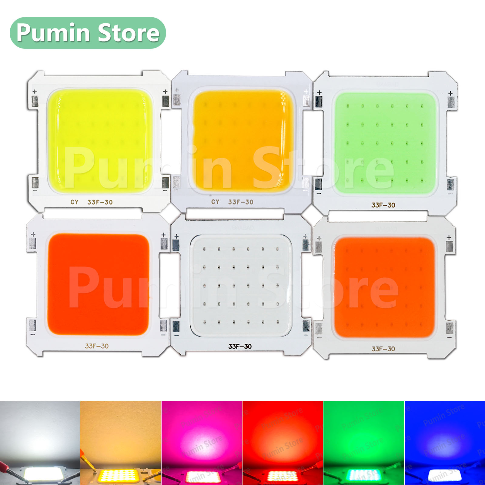 Keychain Flashlight - 33*33mm LED 3v COB Bead Portable