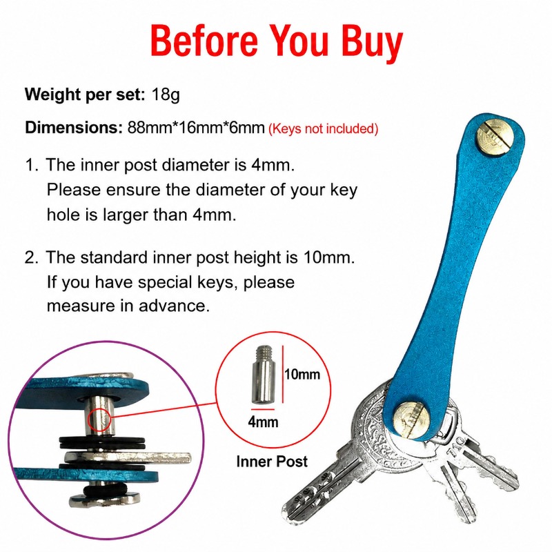 Aluminum Alloy Key Organizer A - Edc Carry Accessories review and price