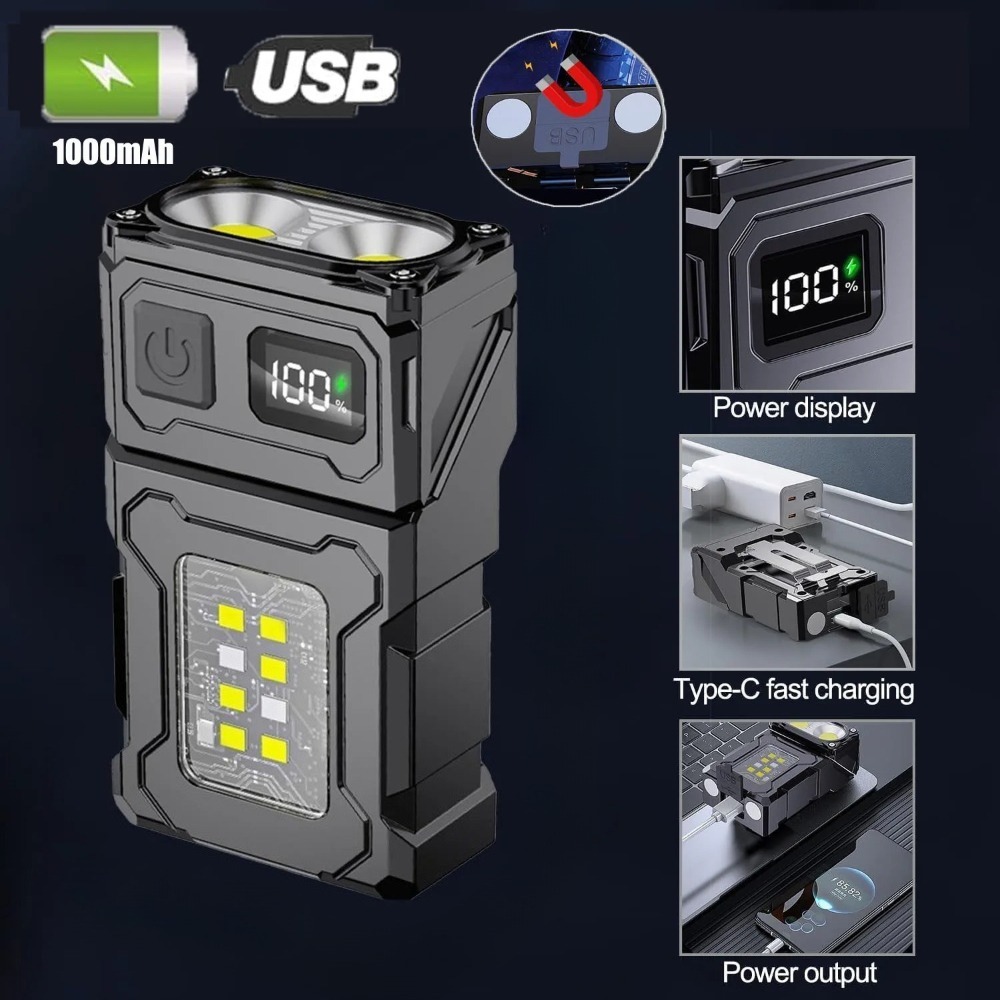 180° Rotatable LED Flashlight  - Keychain Flashlight review and price
